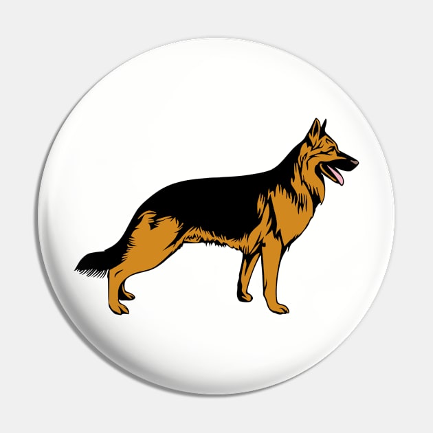 German Shepherd Dog Pin by KayBee Gift Shop