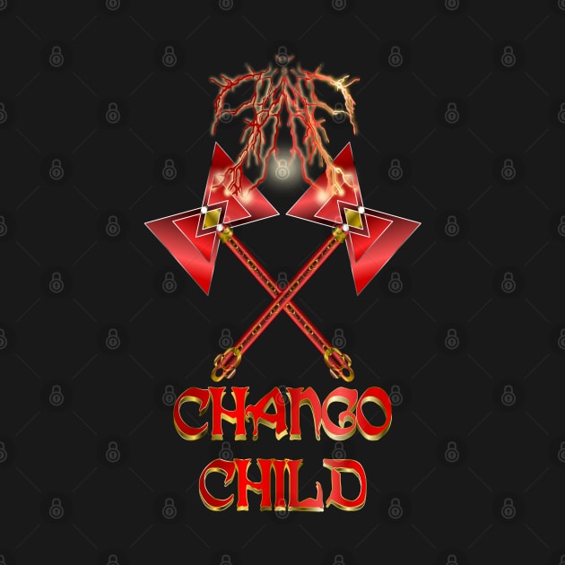 Chango Child Twin Lightining Thunder Axe by geodesyn