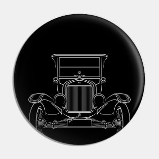 front/profile - 1925 Ford Model T - stencil, white Pin