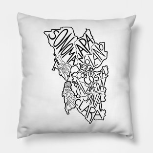 Bay Area Map Pillow