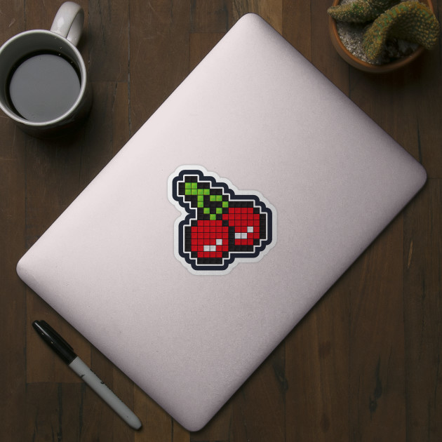 8-Bit Cherry - Pac Man - Sticker