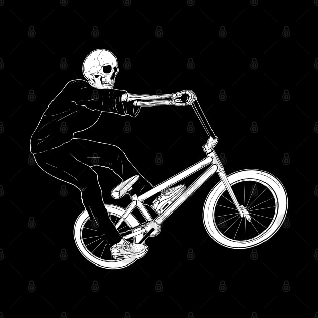 Skeleton Riding BMX Bike by DRIPCRIME Y2K