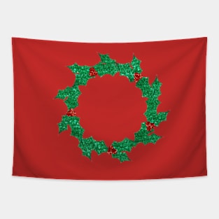 christmas holly wreath Tapestry