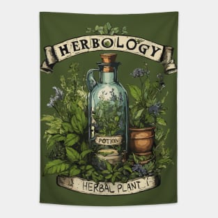 Herbology Vintage Herbs Tapestry