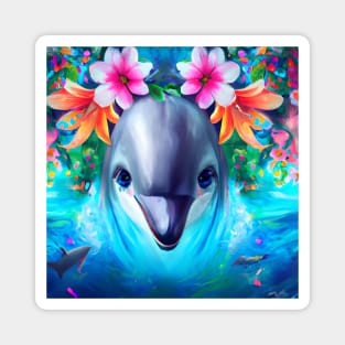 Happy Dolphin Magnet