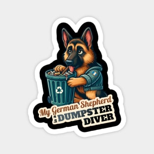 German Shepherd Trashman Magnet