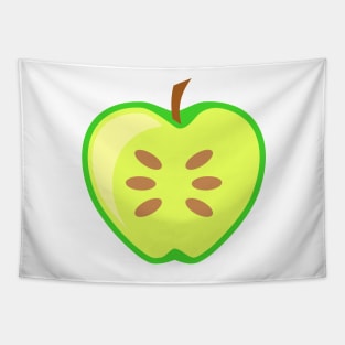 Green Apple Fruit Halved Tapestry