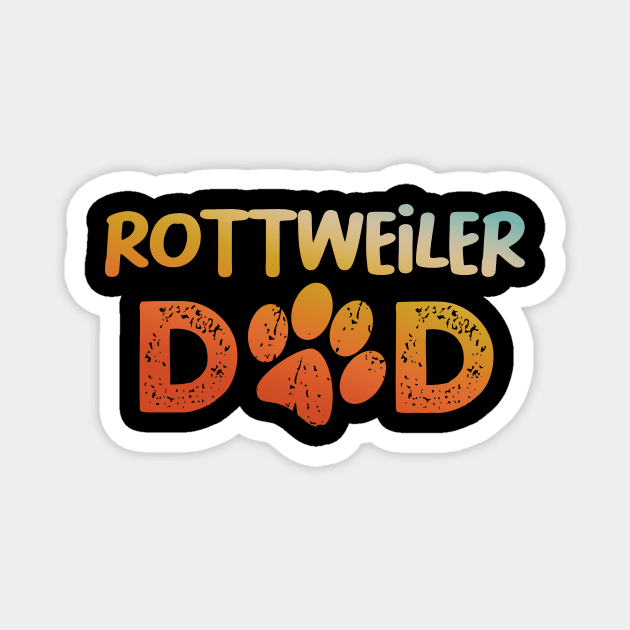 Rottweiler Dad Magnet by MetropawlitanDesigns