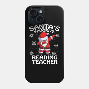 Santas Favorite Reading Teacher Christmas Phone Case