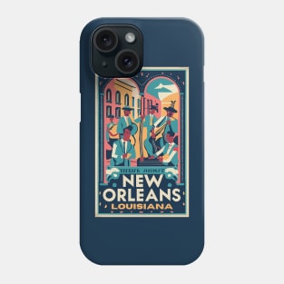 A Vintage Travel Art of New Orleans - Louisiana - US Phone Case