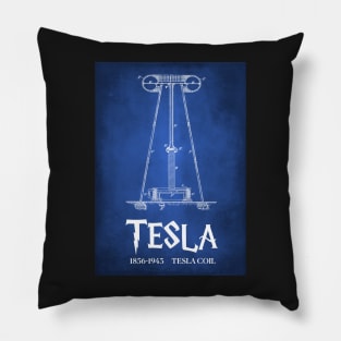 Tesla Coil by Nikola Tesla Pillow