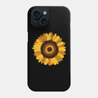 Spirograph collage sunflower Phone Case