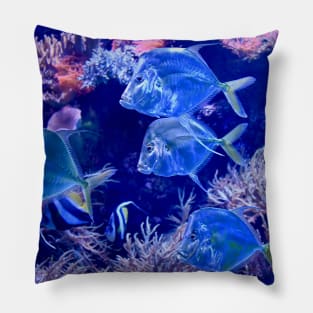 Glass fish underwater world / Swiss Artwork Photography Pillow