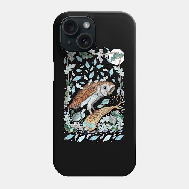 Barn Owl Phone Case by nocturne-design