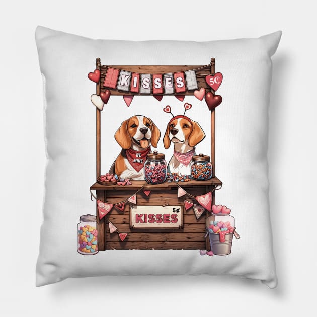 My Beagle Is My Valentine Pillow by Zaaa Amut Amut Indonesia Zaaaa