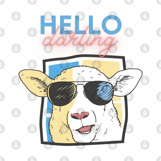 Hello Darling Sheep by curleedesign