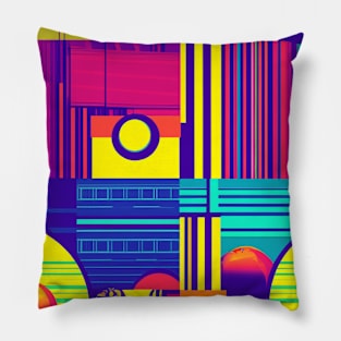 Retro Abstract Art Pillow