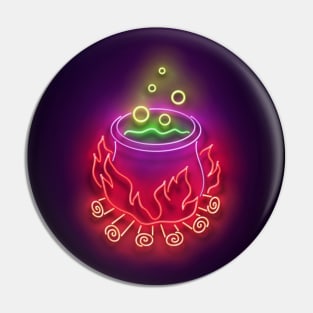 Neon Halloween design Pin