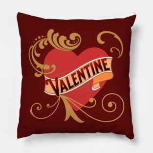 Valentine, Classic Valentine, Valentine Heart, Vintage Valentine Pillow