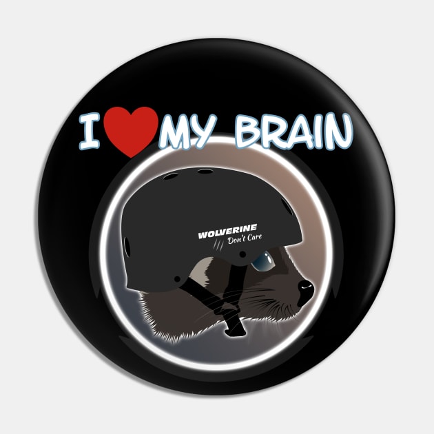 I love my Brain Pin by NicGrayTees