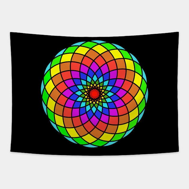 Rainbow Spiral Tapestry by DClickman
