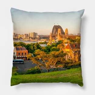 View of Sydney Harbour from Observatory Hill, Sydney, NSW, Australia Pillow