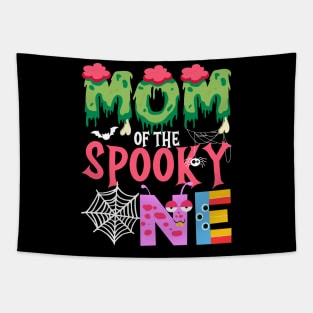 Mom Of The Spooky One Halloween First 1st Birthday Party Tapestry