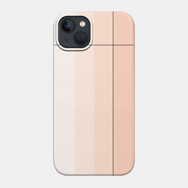 Pastel peach stripes with black lines - Pastel - Phone Case