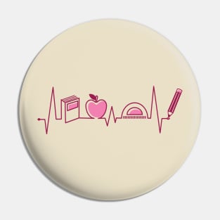Teacher Heartbeat Pin