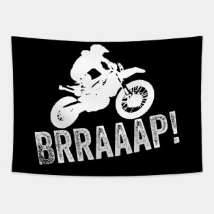 Brraaap Dirt Bike Design Motocross Gift For Riders Brap Tapestry