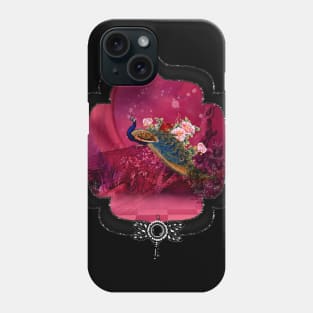 Beautiful peacock in the night Phone Case