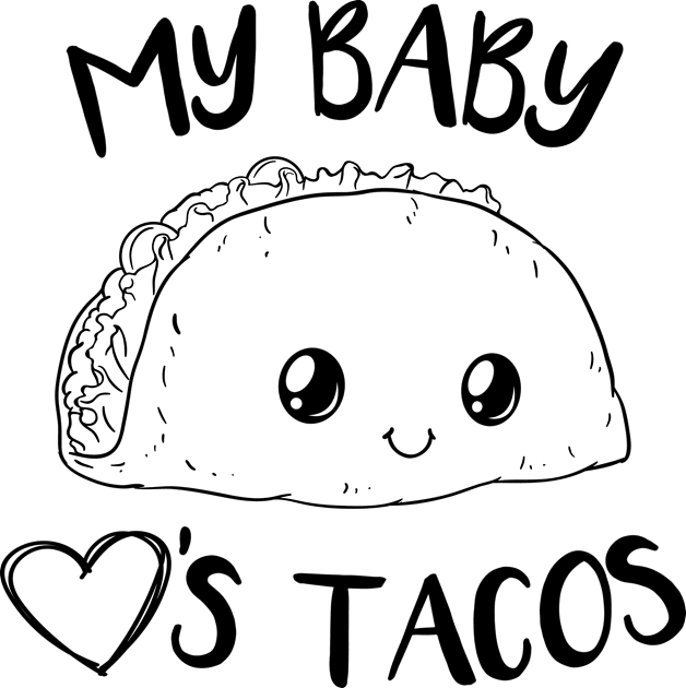 My baby loves tacos Shirt Pregnant Baby Shower Kids T-Shirt by ELFEINHALB