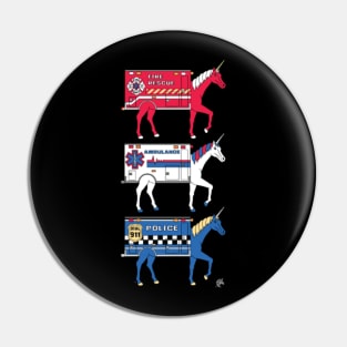 Emergency Responder Unicorns Pin