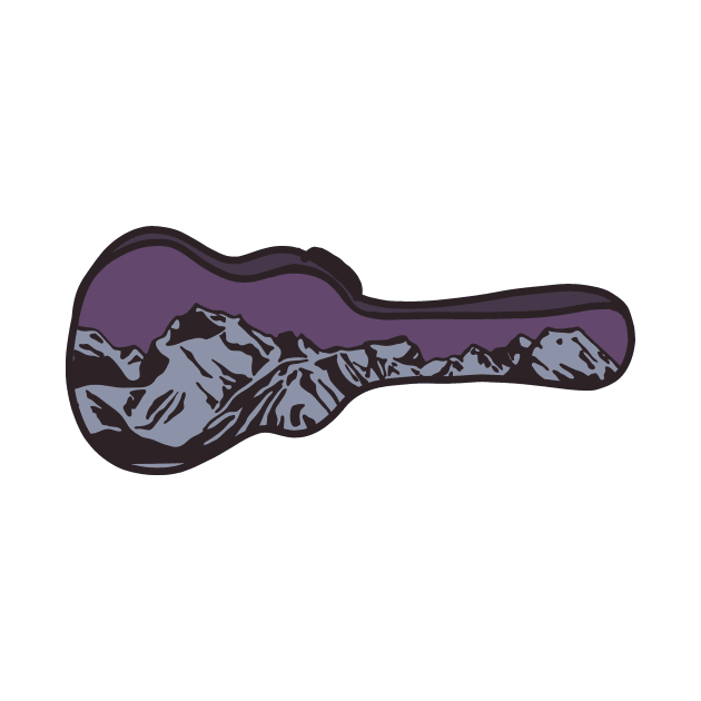 Purple Mountains Guitar Case by theaspenridge