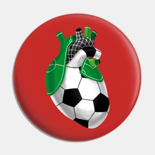 Soccer heart Pin