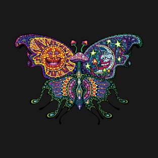 Celestial Mosaic Butterfly T-Shirt