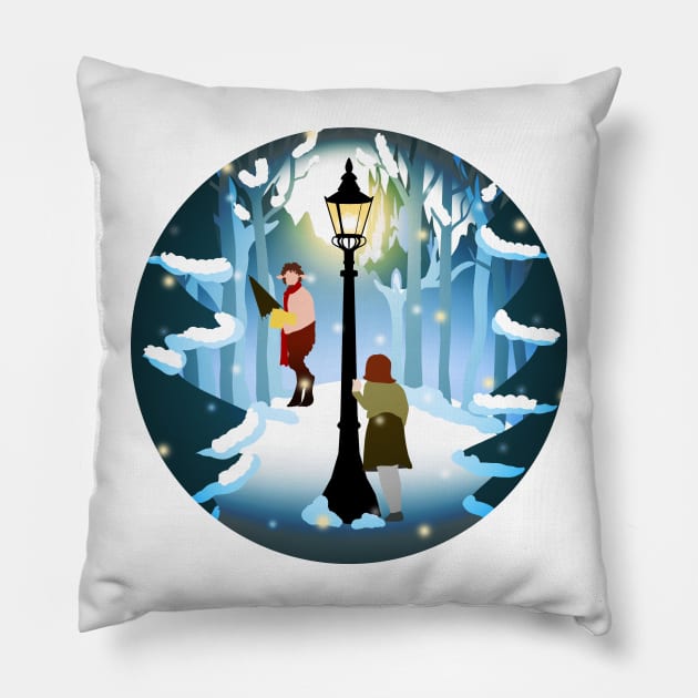 Narnia Christmas Pillow by enchantedrealm