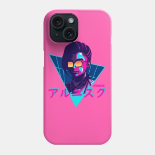 Aesthetic Retrowave synthwave  Girl (Arniisk) Phone Case