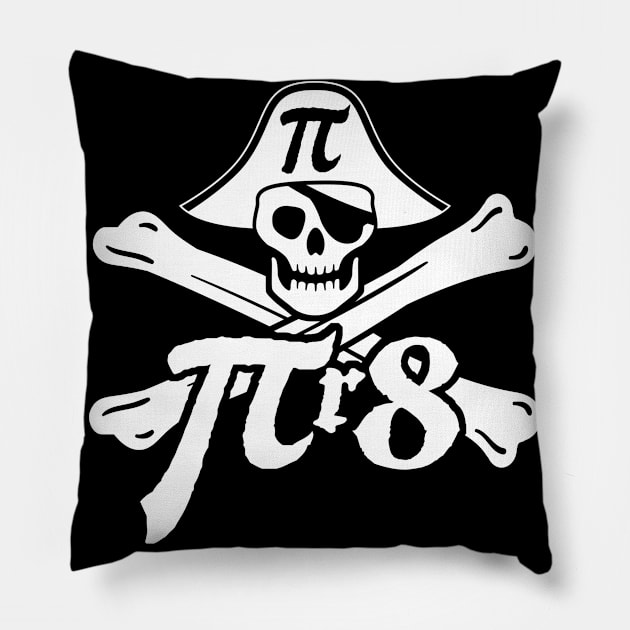 Pir8 Pirate Pi 3.14 Pi Day Math Geek Gift Skull Crossbones Pillow by andzoo