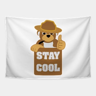 Funny Cartoon Bear Police Tapestry