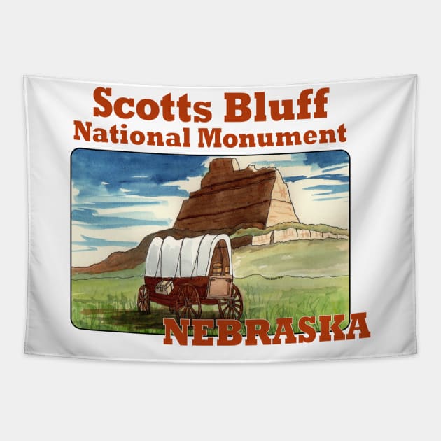Scotts Bluff National Monument, Nebraska Tapestry by MMcBuck