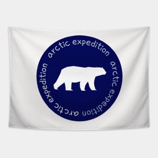 arctic expedition,polar bear Tapestry