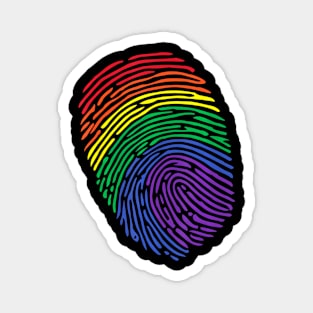 Lgbt Flag Fingerprint Proud  Lgbt Pride Magnet