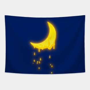 Beautiful melting crescent Moon Tapestry