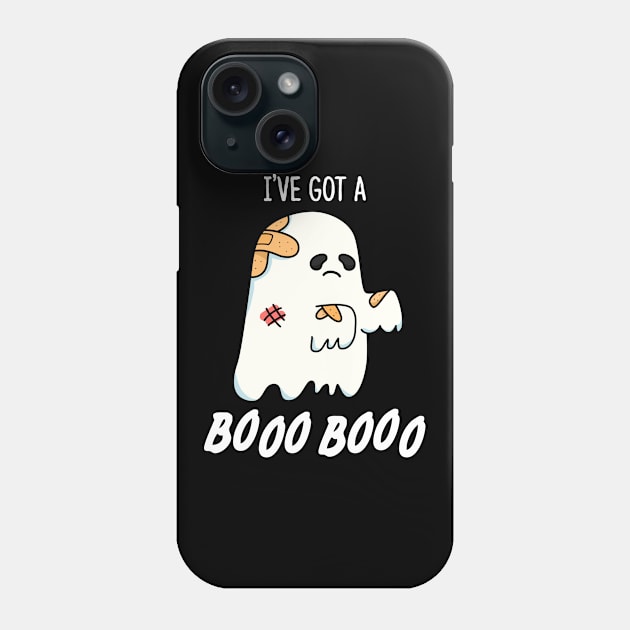 I've Got A Boo-Boo Cute Ghost Pun. Phone Case by punnybone