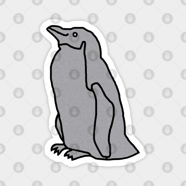 Silver Metallic Penguin Magnet by ellenhenryart