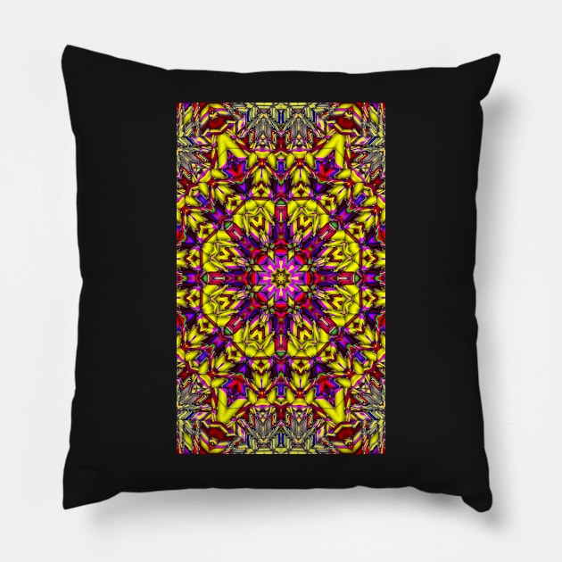 Abstract pattern, symmetrical 3 Pillow by Hujer