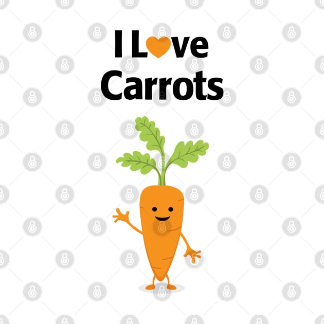 I Love Carrots by MonkeyTshirts