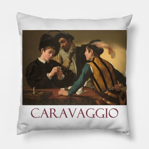 The Card Sharps by Caravaggio Pillow by Naves