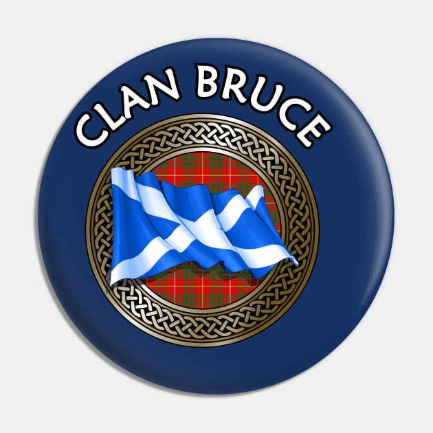 Clan Bruce Crest & Tartan Knot Pin by Taylor'd Designs